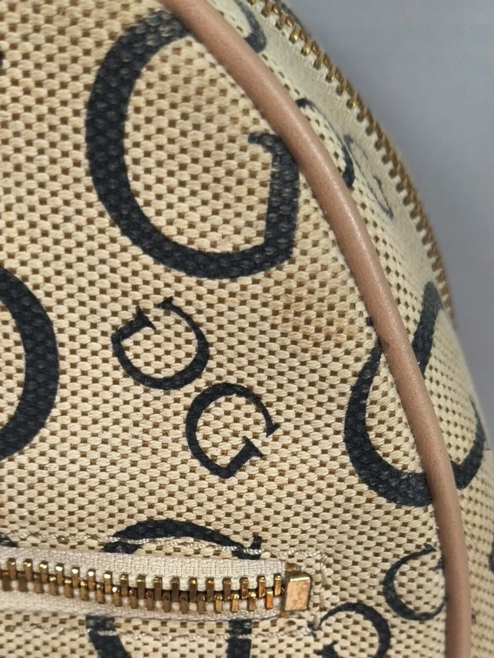 Guess backpack Black /Tan iconic monogram logo pattern